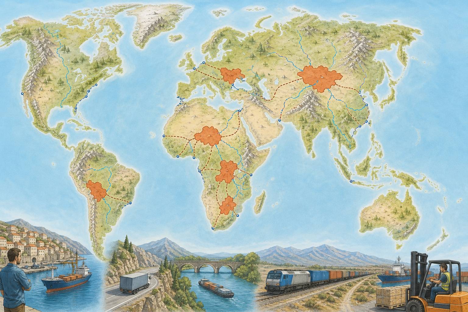 Por qué existen países sin salida al mar